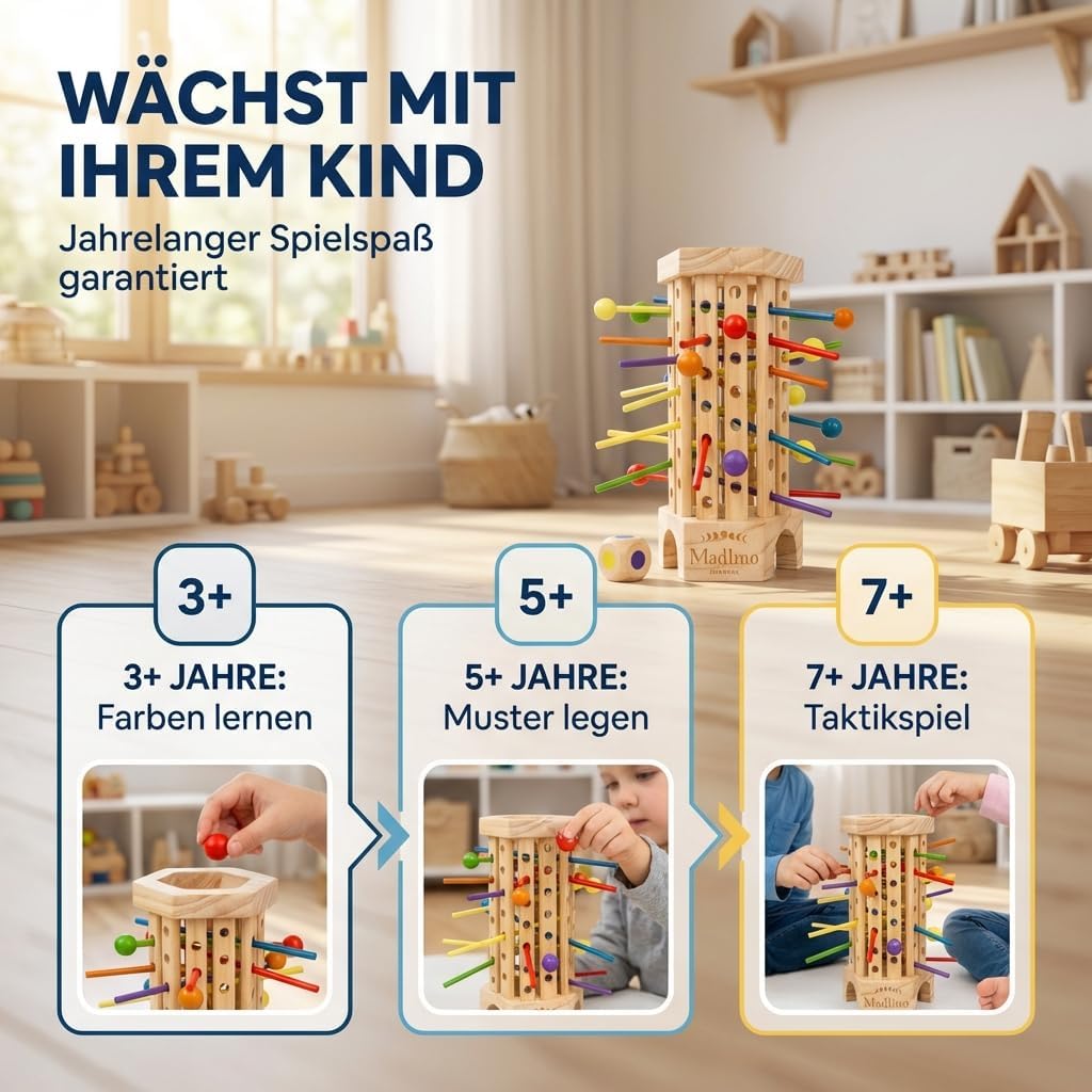 Thumbnail 6 de Madlino Farblernturm – Montessori Spielzeug ab 3 Jahre