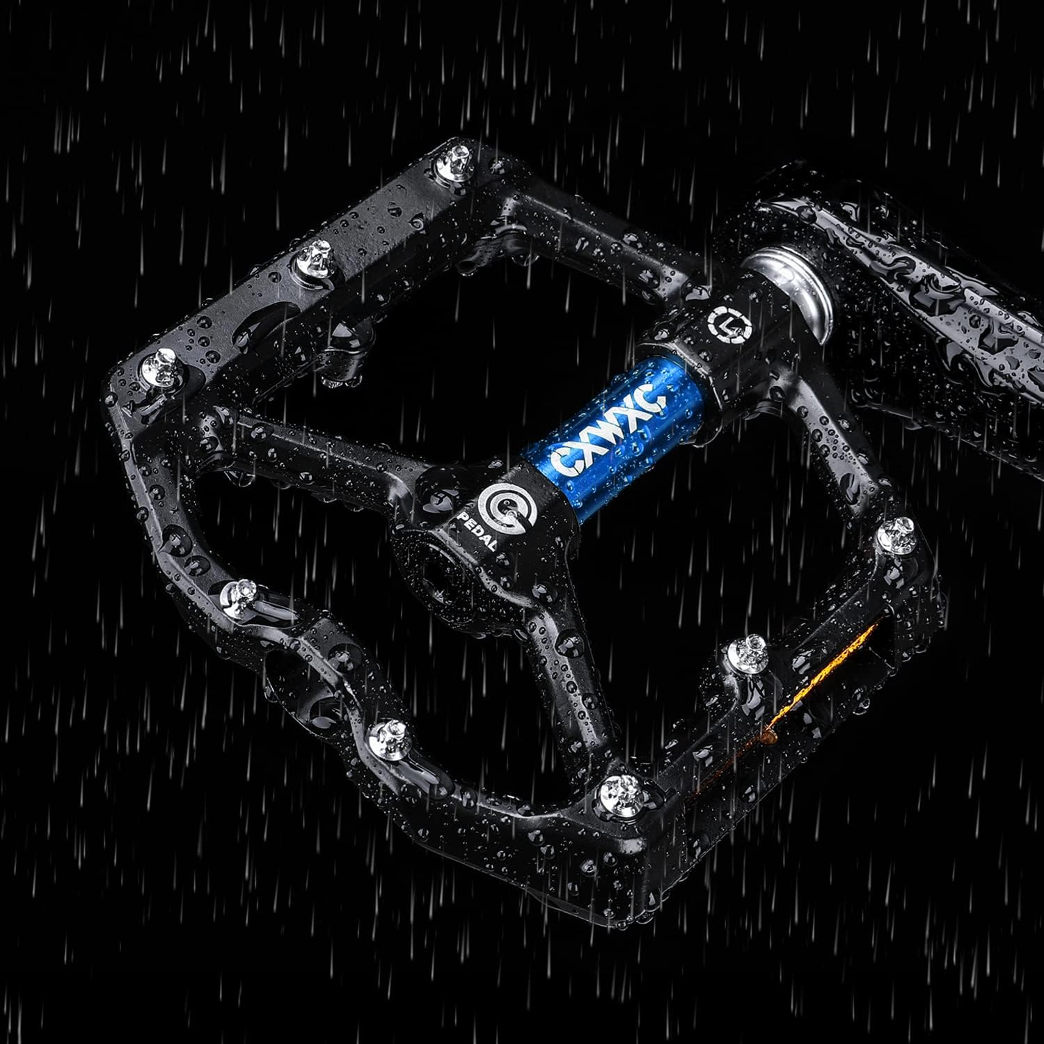 Thumbnail 3 de CXWXC Fahrradpedale Mit Reflektoren – MTB Aluminiumlegierung, 9/16 Zoll, Doppel-LR-Beschriftung, 8 Spikes