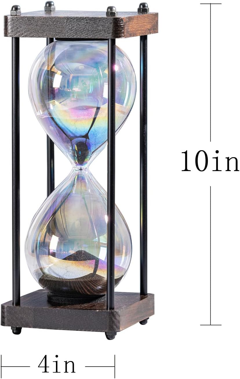 Thumbnail 3 de Rainbow Sanduhr Timer 60 Minuten Holzrahmen