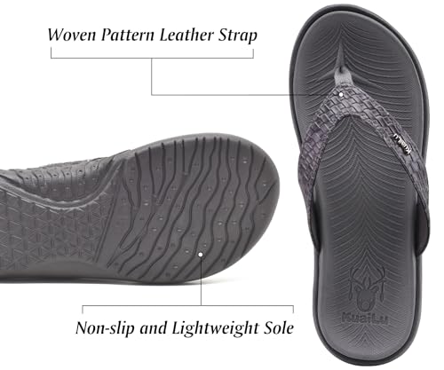 Detalle de KuaiLu Flip Flops for Women with Arch Support and Cushioned Insole