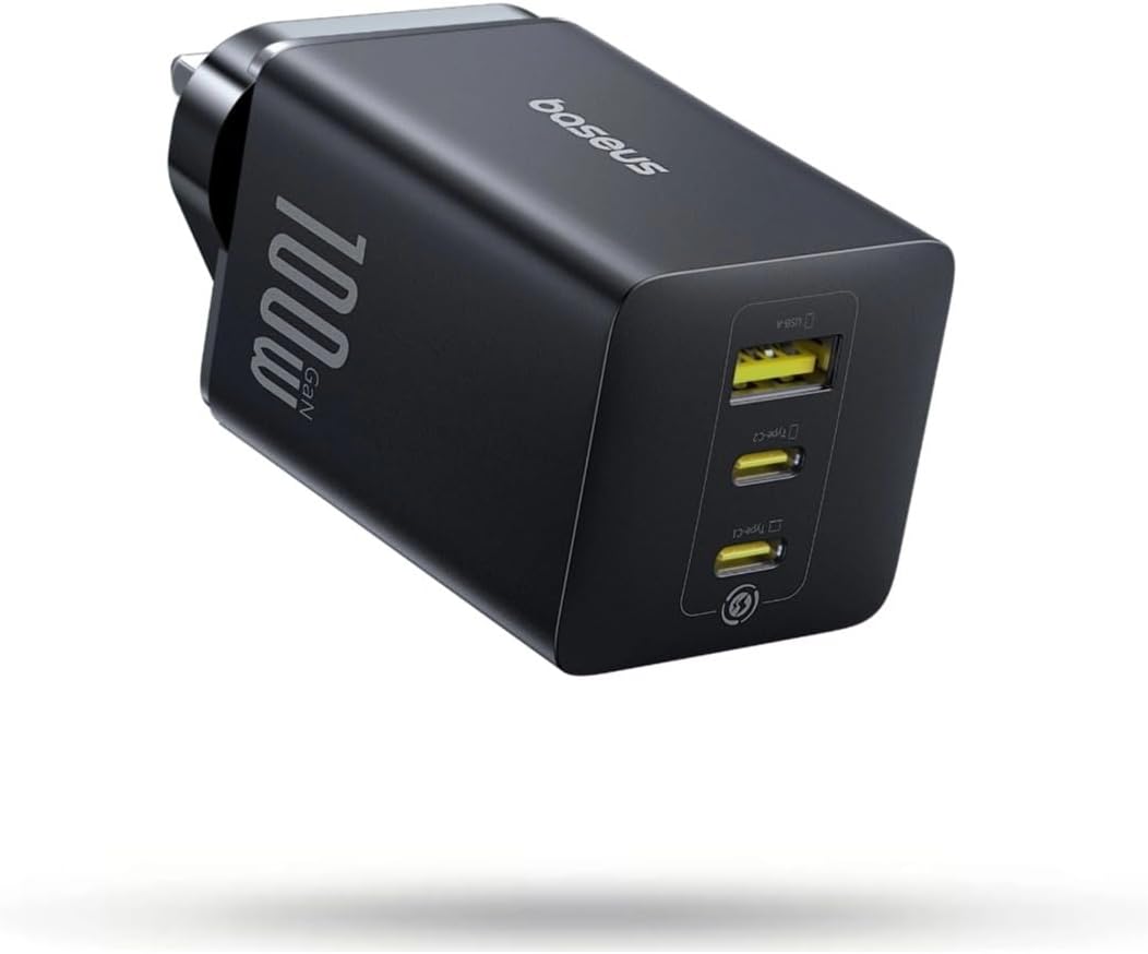 Detalle de Baseus 100W 3‑Port USB Charger Plug for Laptops