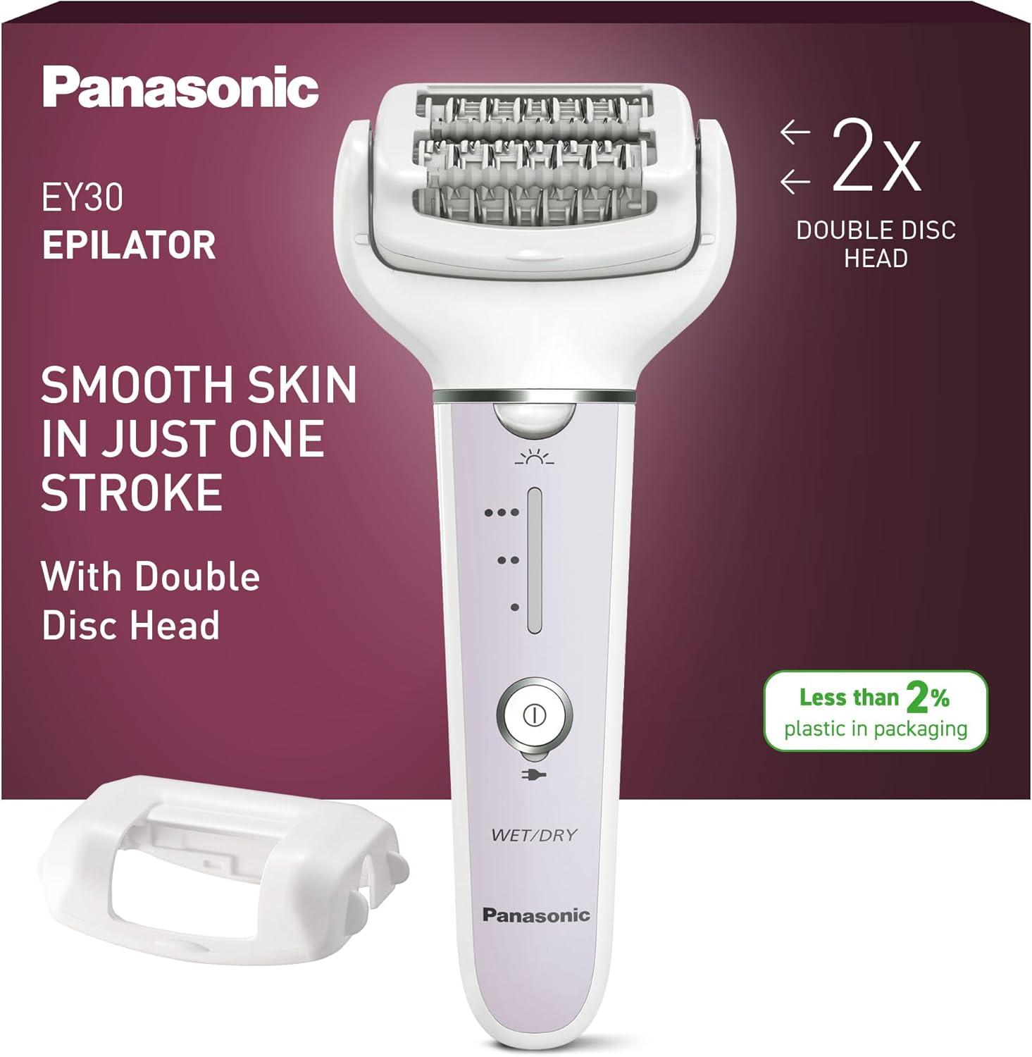 Panasonic ES-EY30-V503 épilateur Wet & Dry sans fil double disque (60 pinces) violet