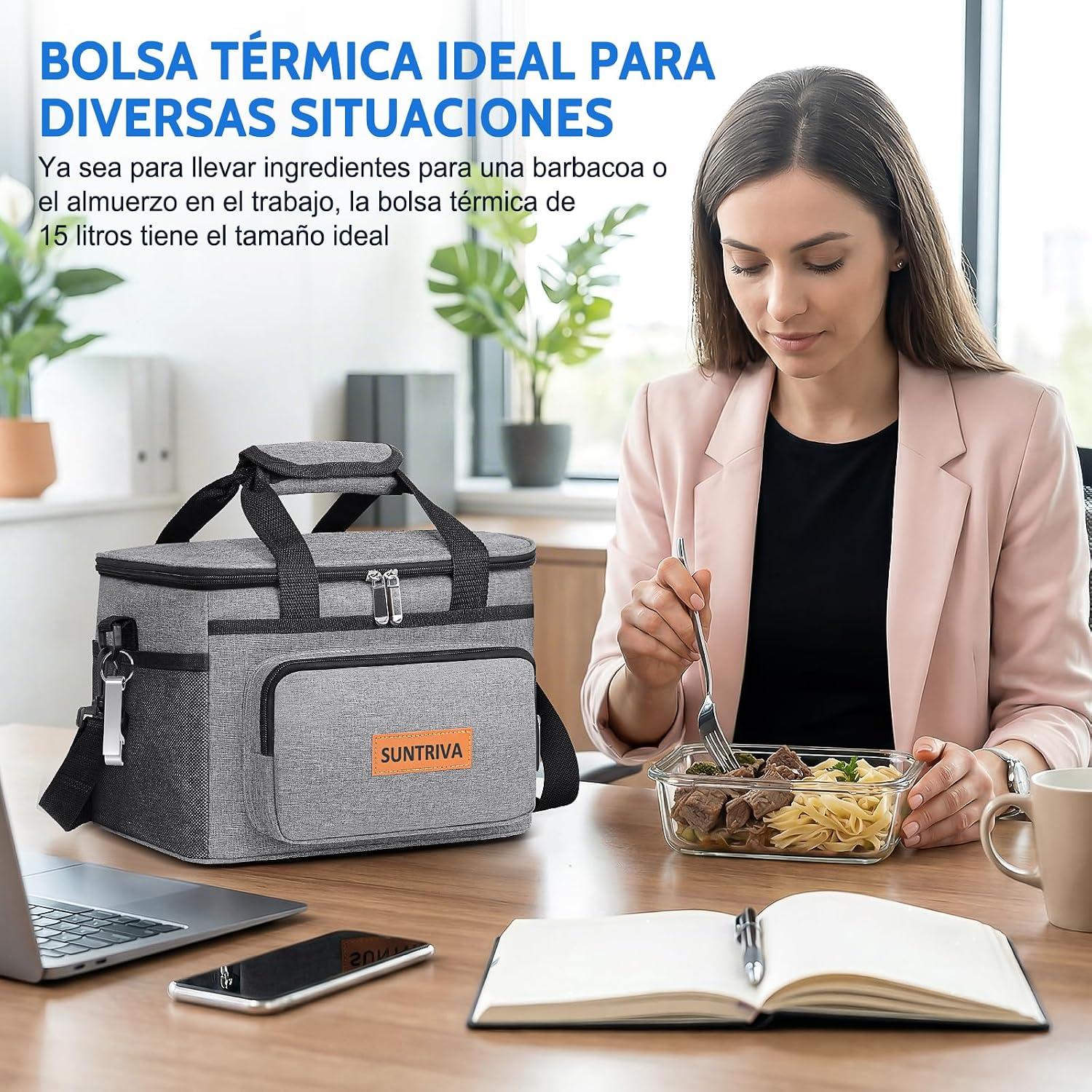 Thumbnail 6 de SUNTRIVA Nevera Portátil 15L: bolsa isotérmica resistente y práctica para comidas y bebidas