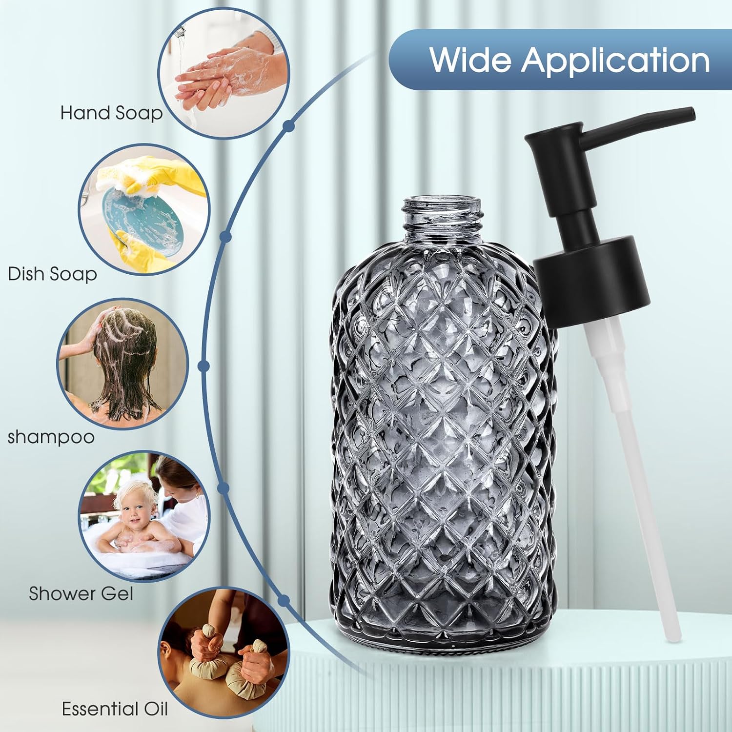 Thumbnail 6 de Glass Soap Dispenser Set, 13 oz
