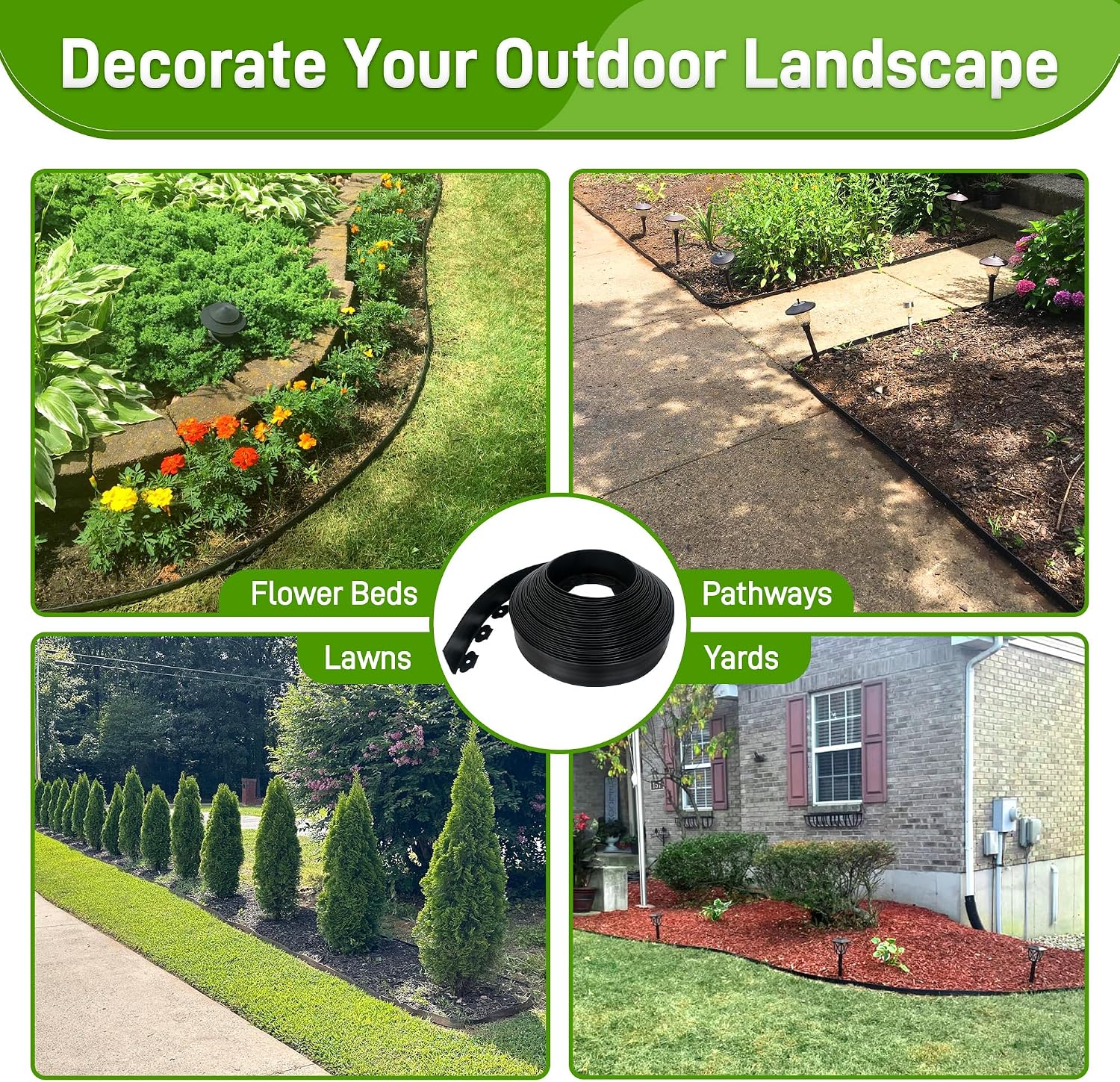 Thumbnail 5 de Quibbay plastic landscape edging, 100 ft