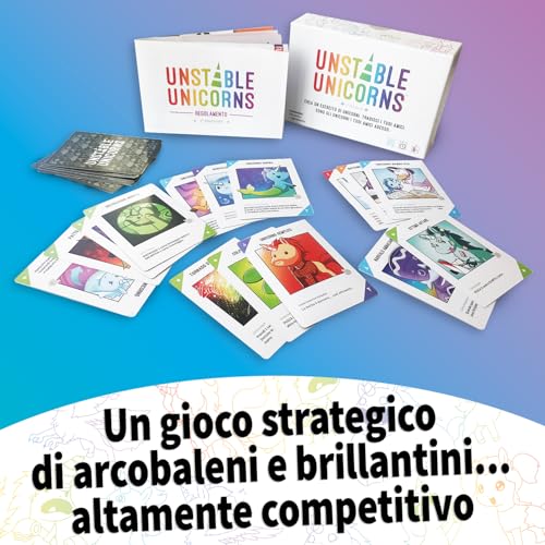 Detalle de Asmodee – UNSTABLE UNICORNS – Carte da Gioco Strategico (Editione italiana)