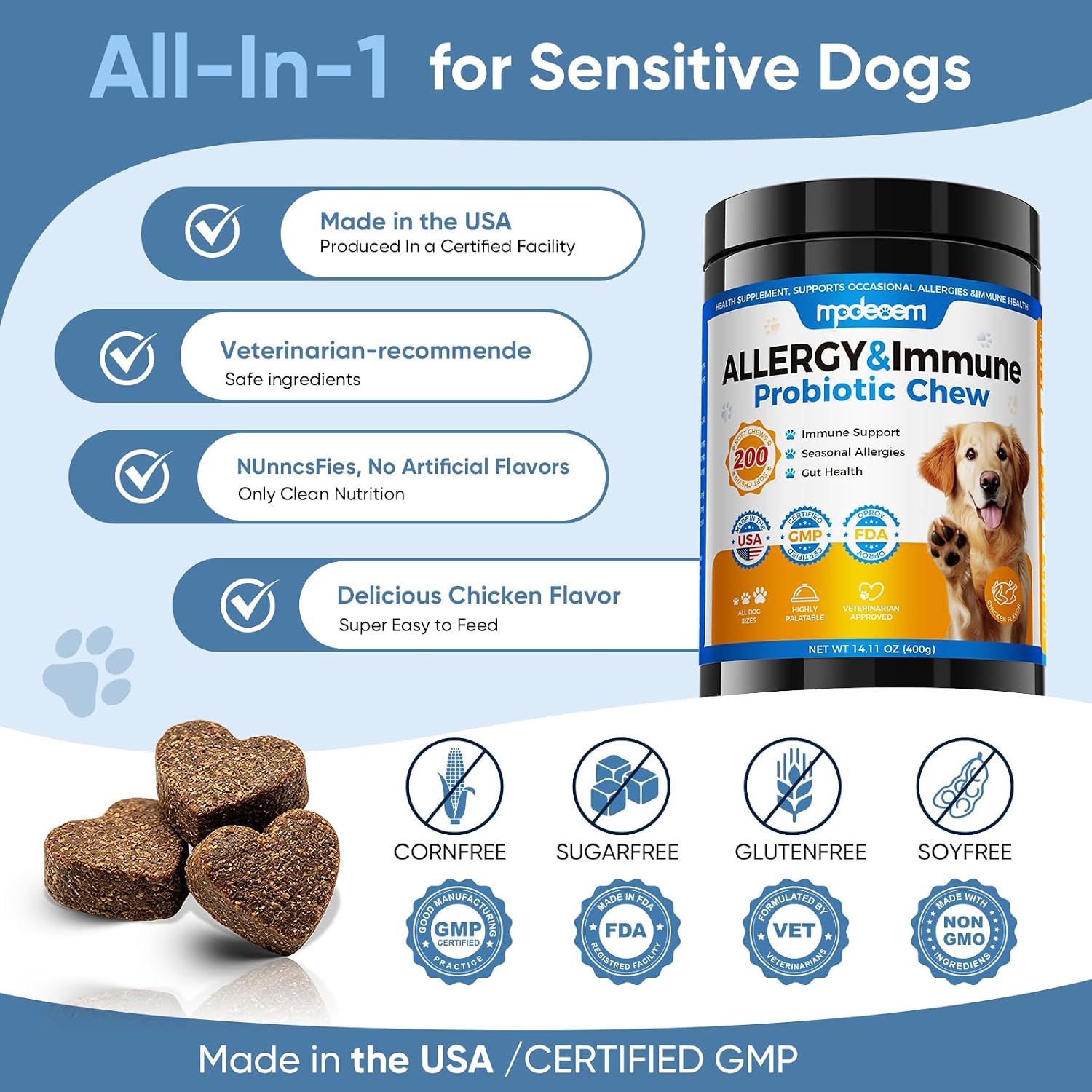 Thumbnail 3 de Dog Allergy Chews, 200-count