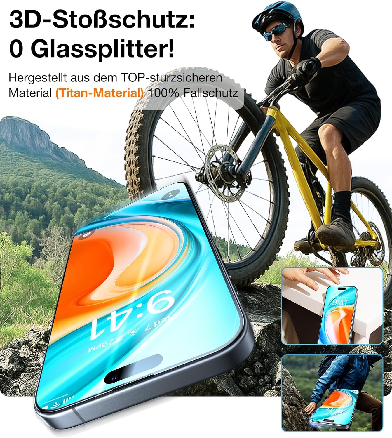 Thumbnail 2 de TORRAS iPhone 16 Pro Schutzfolie 2 Stück