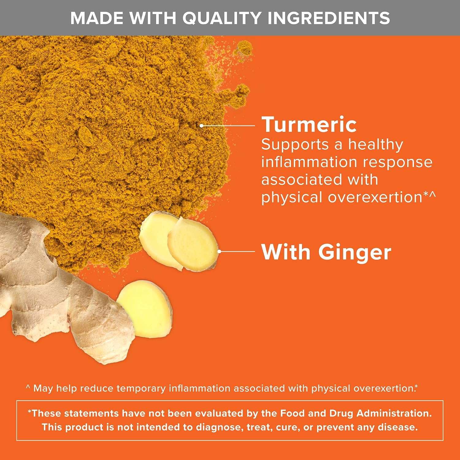 Detalle 1 de Qunol Turmeric + Black Pepper & Ginger, 2400mg Curcumin Supplement, 105 Count