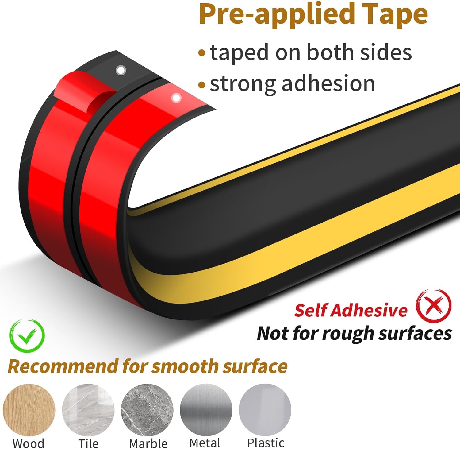 Detalle de Floor Cable Cover 2m – Self-Adhesive Rubber Cable Protector for Indoor and Outdoor Use