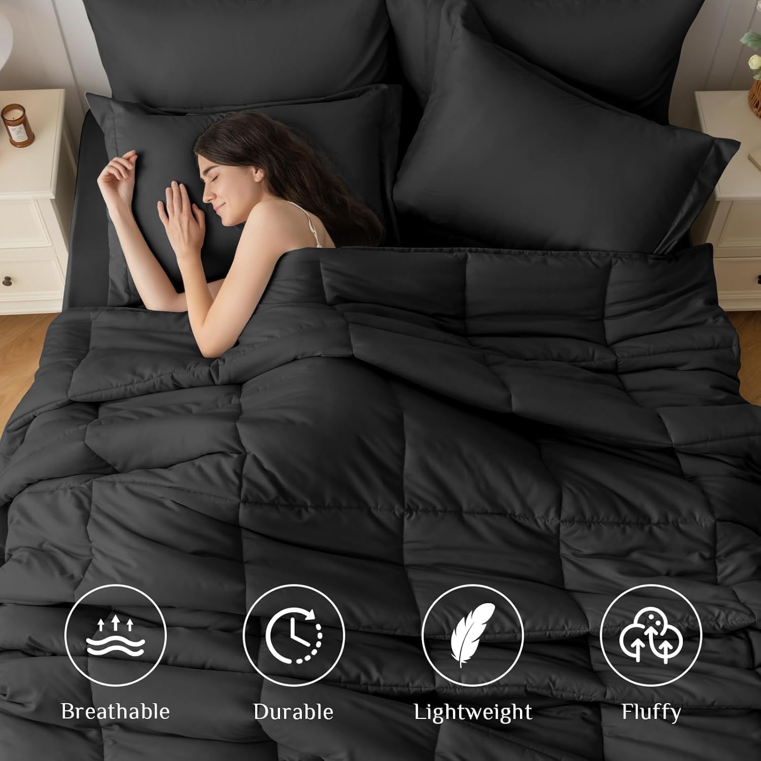 Thumbnail 1 de JOLLYVOGUE California King Comforter Set — 7-piece
