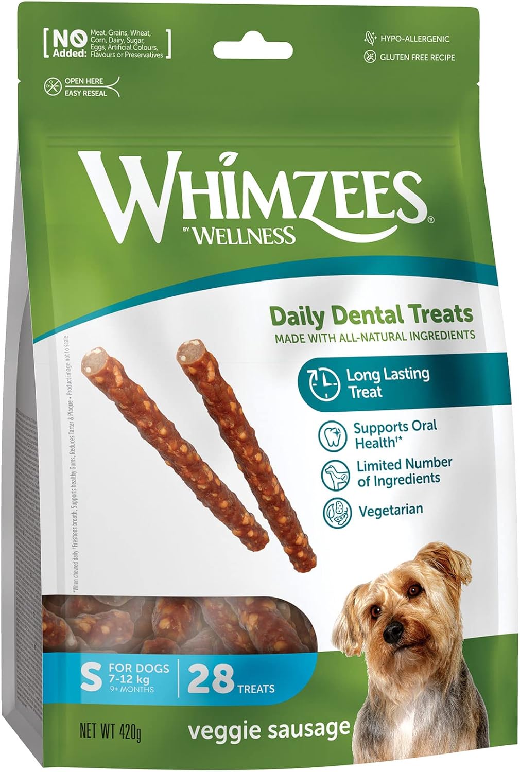 Detalle de WHIMZEES Ricebone M/L, 9 pezzi: snack masticabile per cani di taglia media e grande