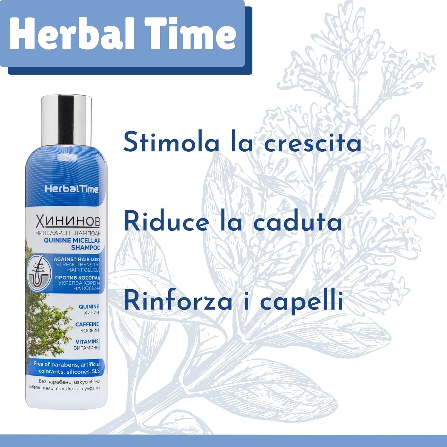 Thumbnail 1 de Herbal Time Shampoo anticaduta 200 ml per donna e uomo