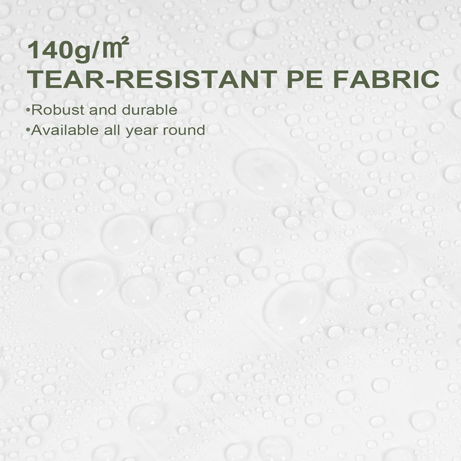 Thumbnail 3 de Bâche de protection WOLTU 3x3 m en PE 140 g/m² imperméable anti-UV avec œillets