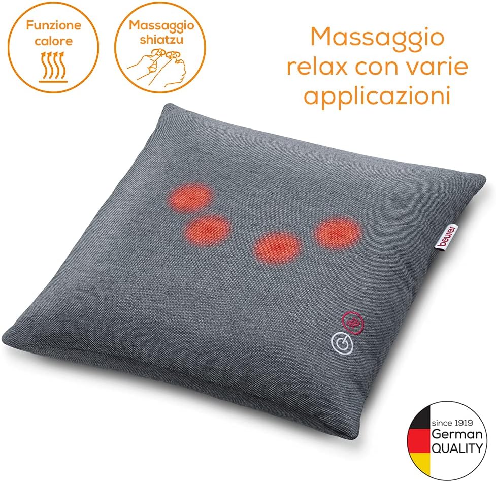 Thumbnail 1 de Beurer MG 135: Cuscino massaggiante Shiatsu con calore, 4 testine e fodera lavabile