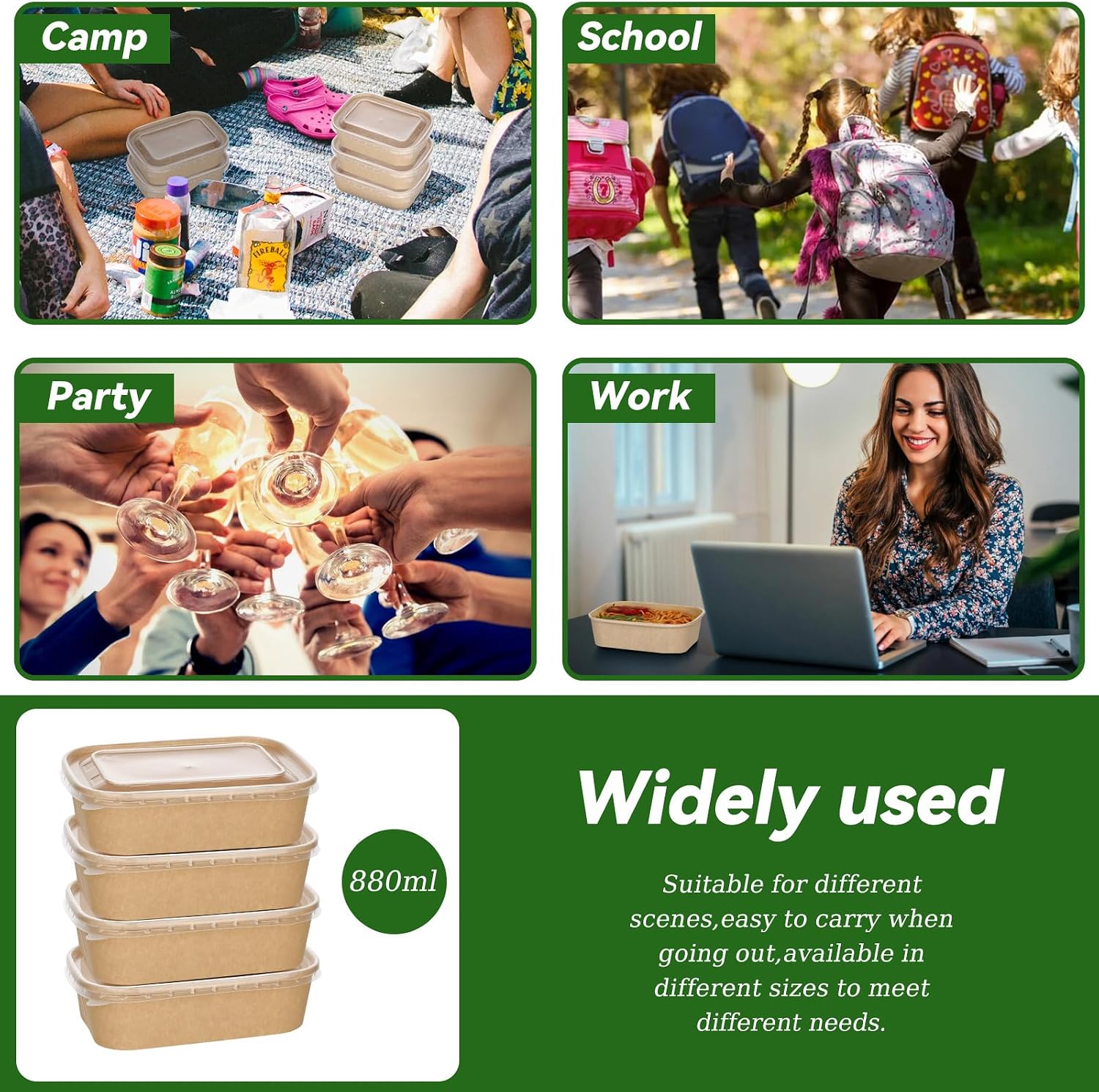 Thumbnail 5 de DI QIU REN 29oz Disposable Kraft Paper Bowls