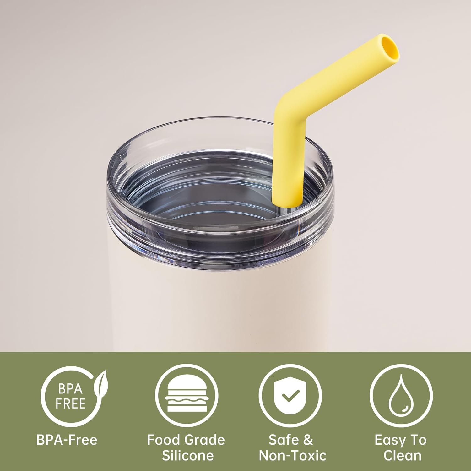 Detalle 2 de Tomorotec 6er-Set Edelstahl Strohhalme für Stanley Quencher Tumbler – 3 Längen, Silikonspitzen & Reinigungsbürsten (Regenbogen)
