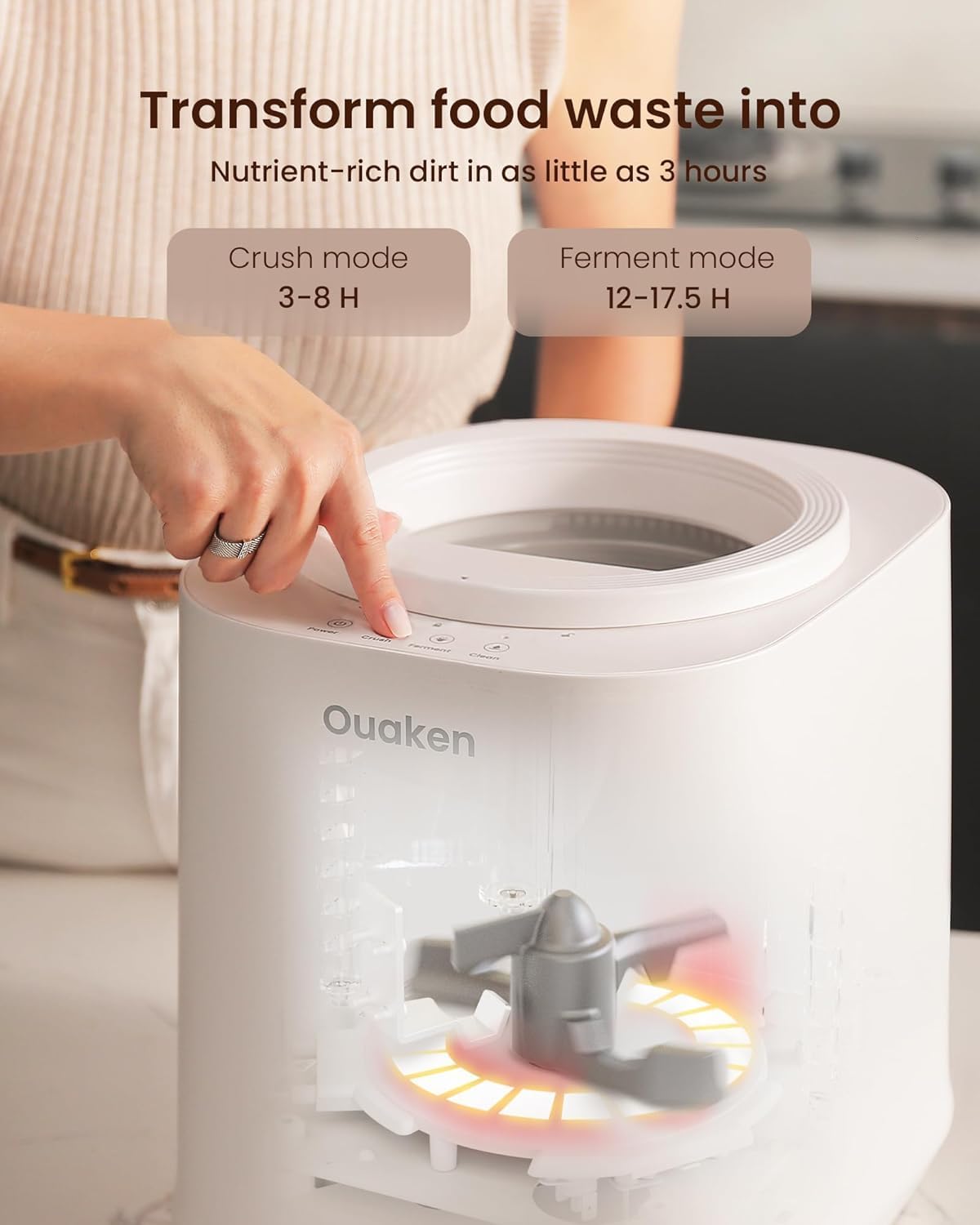 Detalle 1 de Ouaken 4L Electric Composter