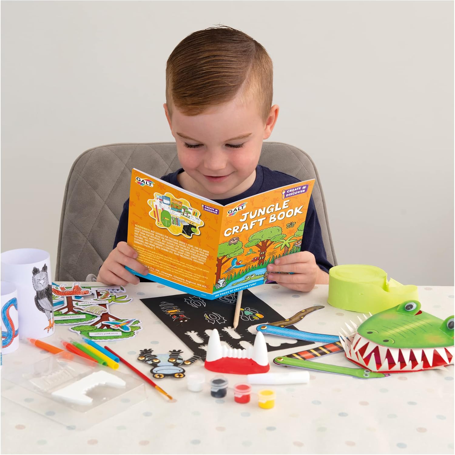 Thumbnail 4 de Galt Jungle Craft Kit for Kids (Ages 5+): Creative STEAM Crafting with Jungle Animals