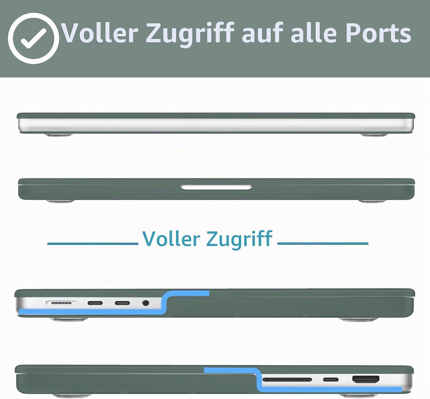 Detalle 2 de MacBook Pro 16 Schutzhülle dunkelgrün