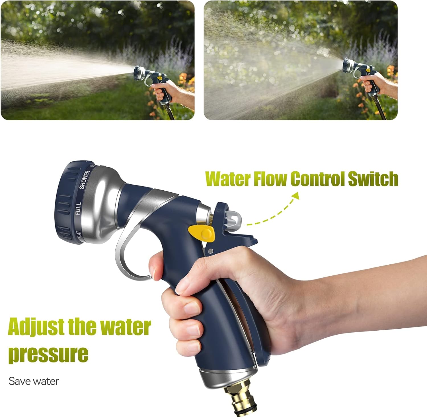 Thumbnail 4 de VOXON heavy-duty metal hose pipe spray gun with 8 adjustable spray patterns