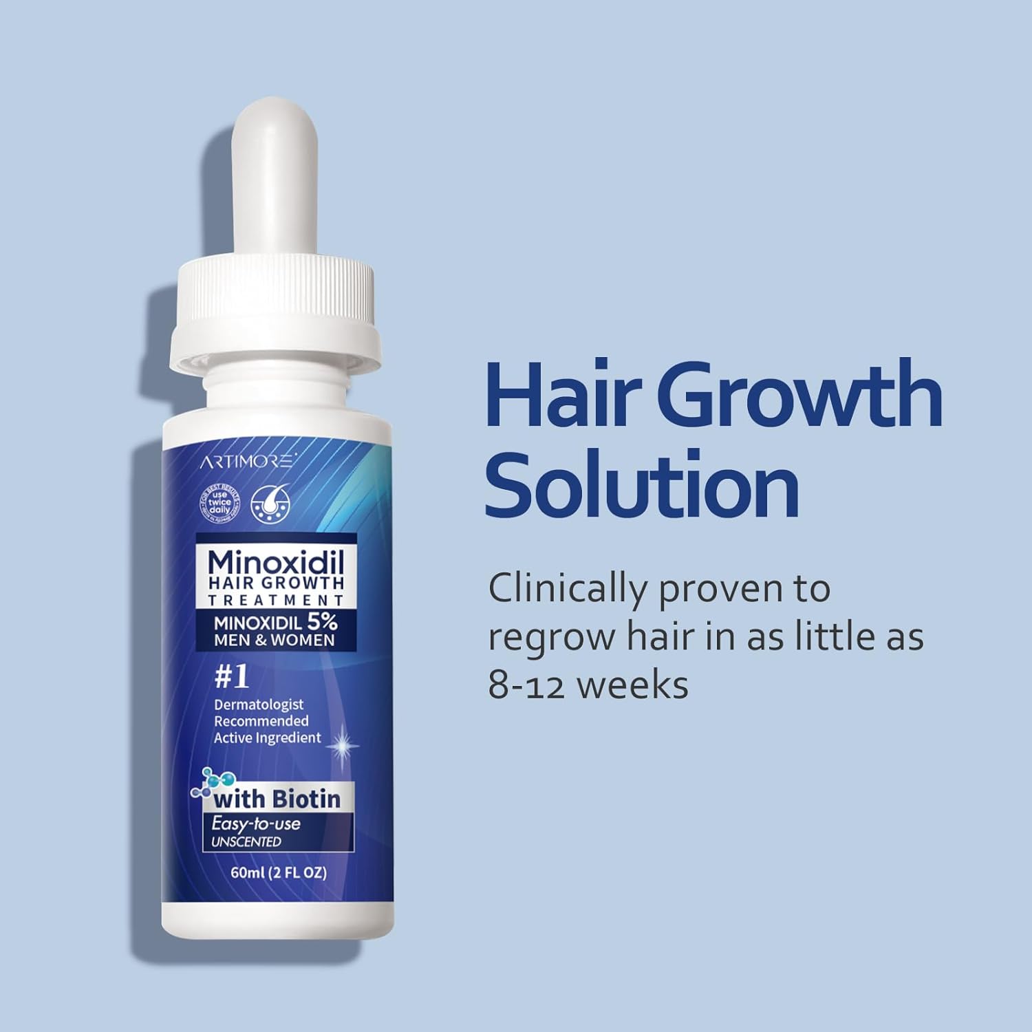 Thumbnail 1 de Minoxidil for Men & Women Liquid Solution (5%), 4 FL OZ + 2 Droppers
