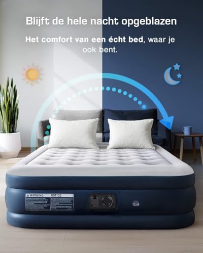 Thumbnail 1 de Active Era Matelas Gonflable 2 Personnes 152×203×35,5 cm — Confort Max, Pompe Électrique Intégrée