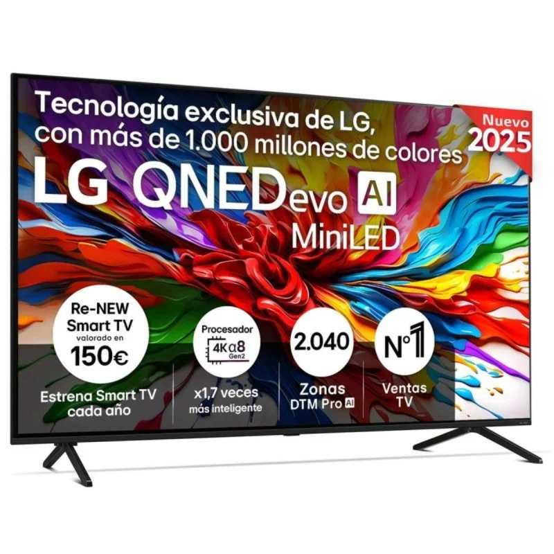 LG QNED evo MiniLED AI 55QNED92A6A de 55" 4K 120Hz Smart TV con webOS, Dolby Vision y FreeSync