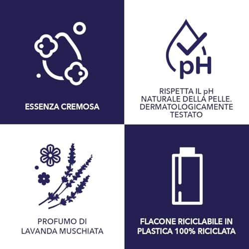 Detalle 2 de Borotalco Kit Bagnodoccia Tripla Azione 3x500 ml – Vaniglia, Ambra Speziata e Lavanda