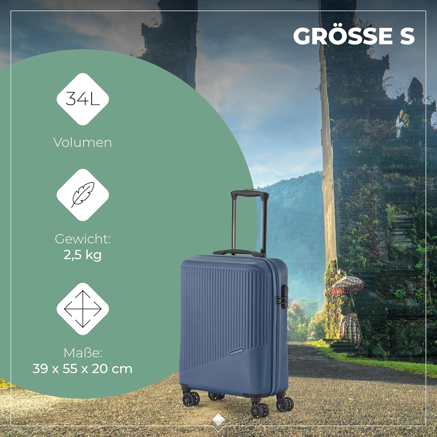 Detalle de Travelite 4‑Rad Koffer Set 96 l