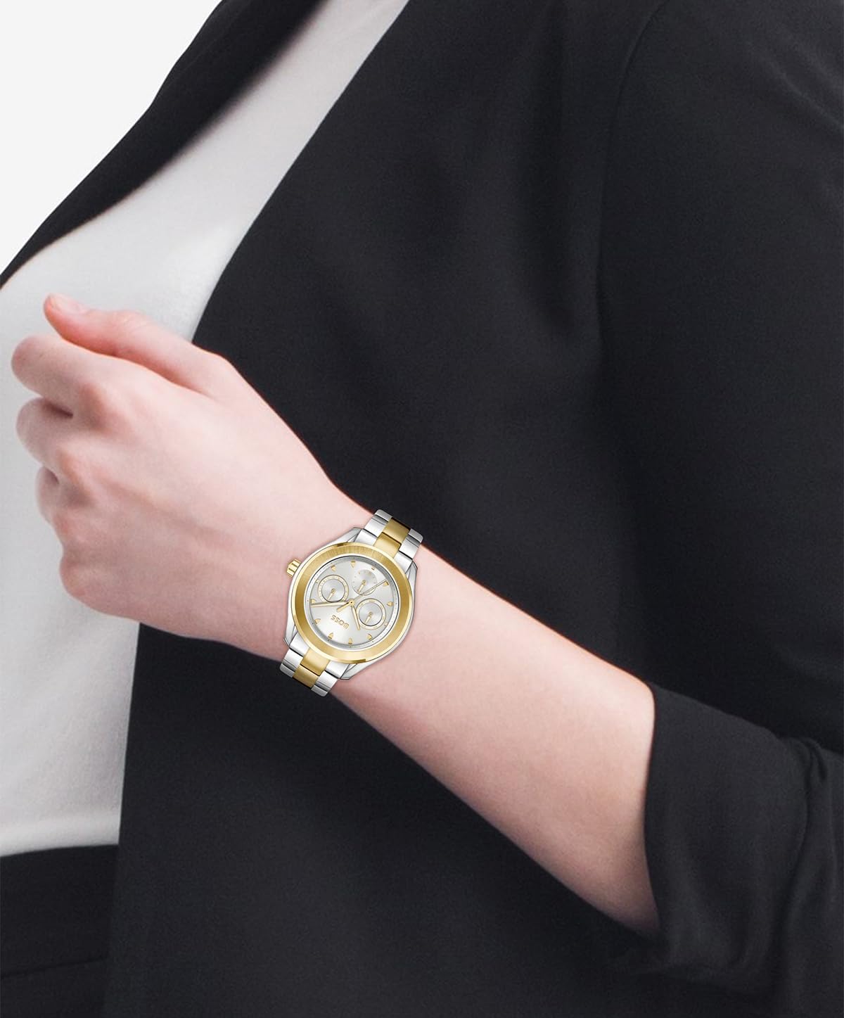Detalle de BOSS Orologio analogico multifunzione al quarzo da donna LIDA con cinturino in acciaio inossidabile