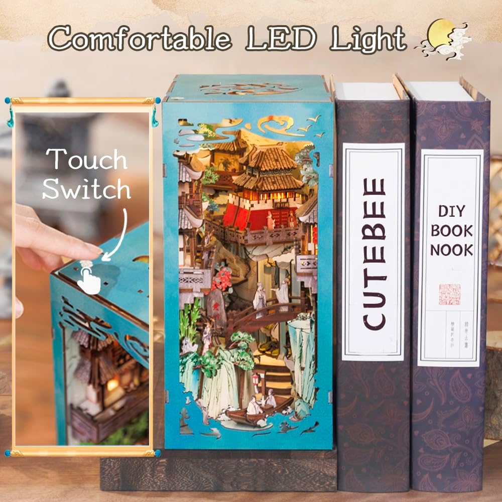 Thumbnail 4 de CUTEBEE DIY Book Nook Kit – Maison de poupées en bois avec lumière LED (Su Dongpo's Life)
