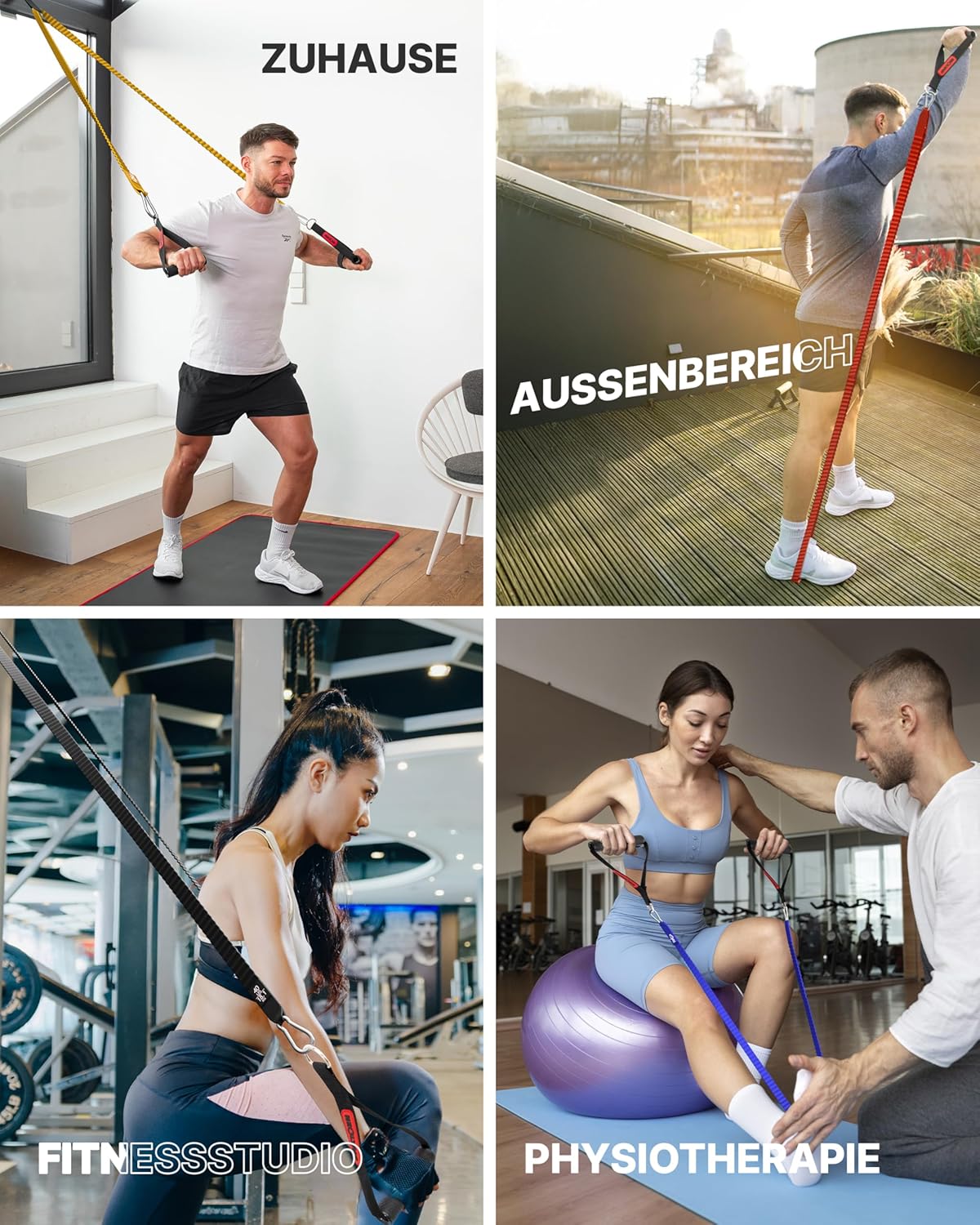 Thumbnail 6 de NEOLYMP Premium Resistance Bands Set mit E-Book – Expander-Set für Ganzkörpertraining mit 5 Widerständen