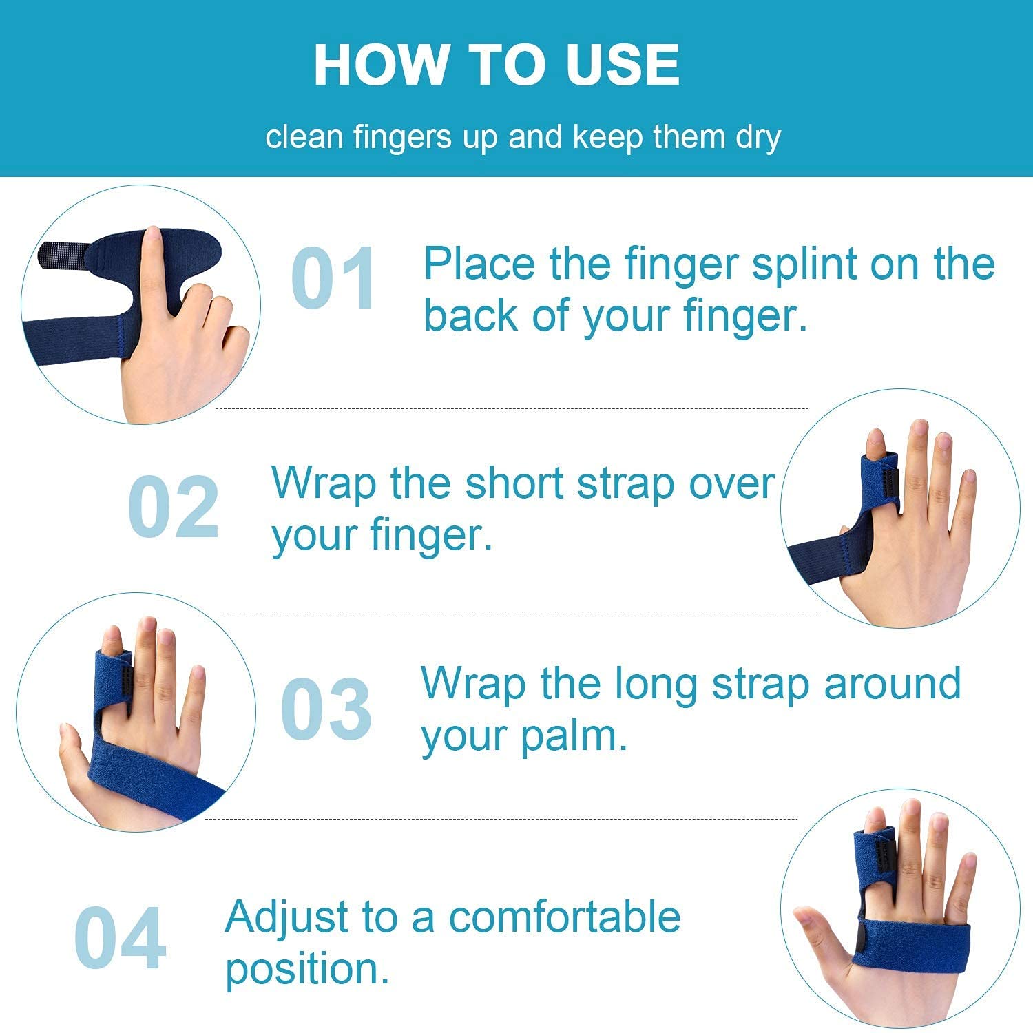 Thumbnail 6 de Sumifun Finger Brace for Hands