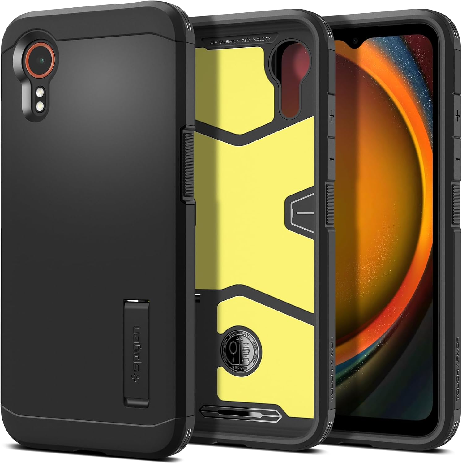 Detalle de Spigen Cover Tough Armor per Samsung Galaxy Xcover 7 in nero
