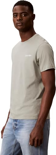 Thumbnail 2 de Calvin Klein Uomo T-Shirt Maniche Corte con Scollo Rotondo – Beige Shadow (S)