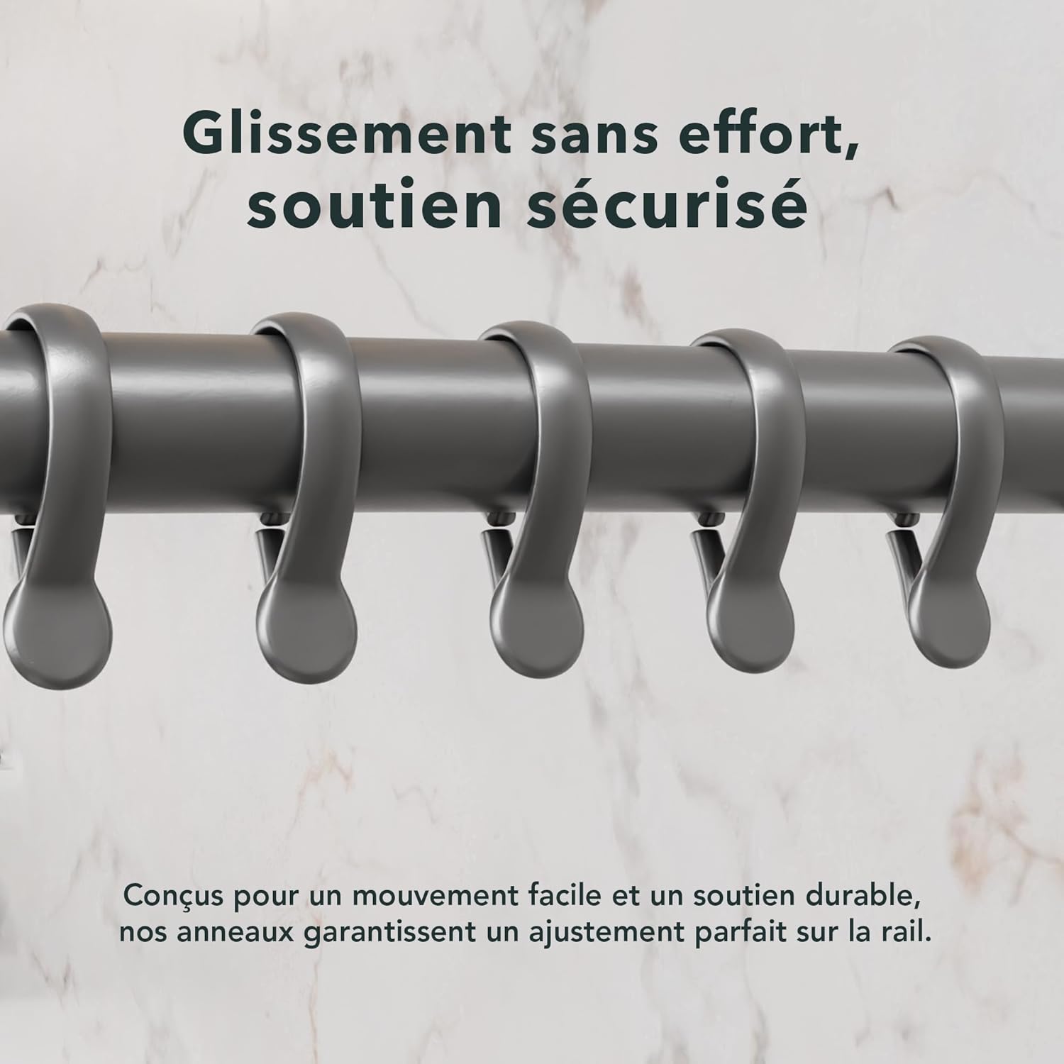 Thumbnail 5 de Barre de douche d’angle en U 70 cm