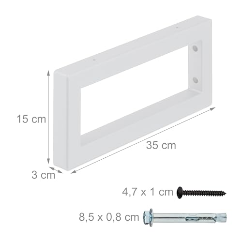 Detalle 2 de Relaxdays Escuadras Repisa 35 cm para estantes 🛠