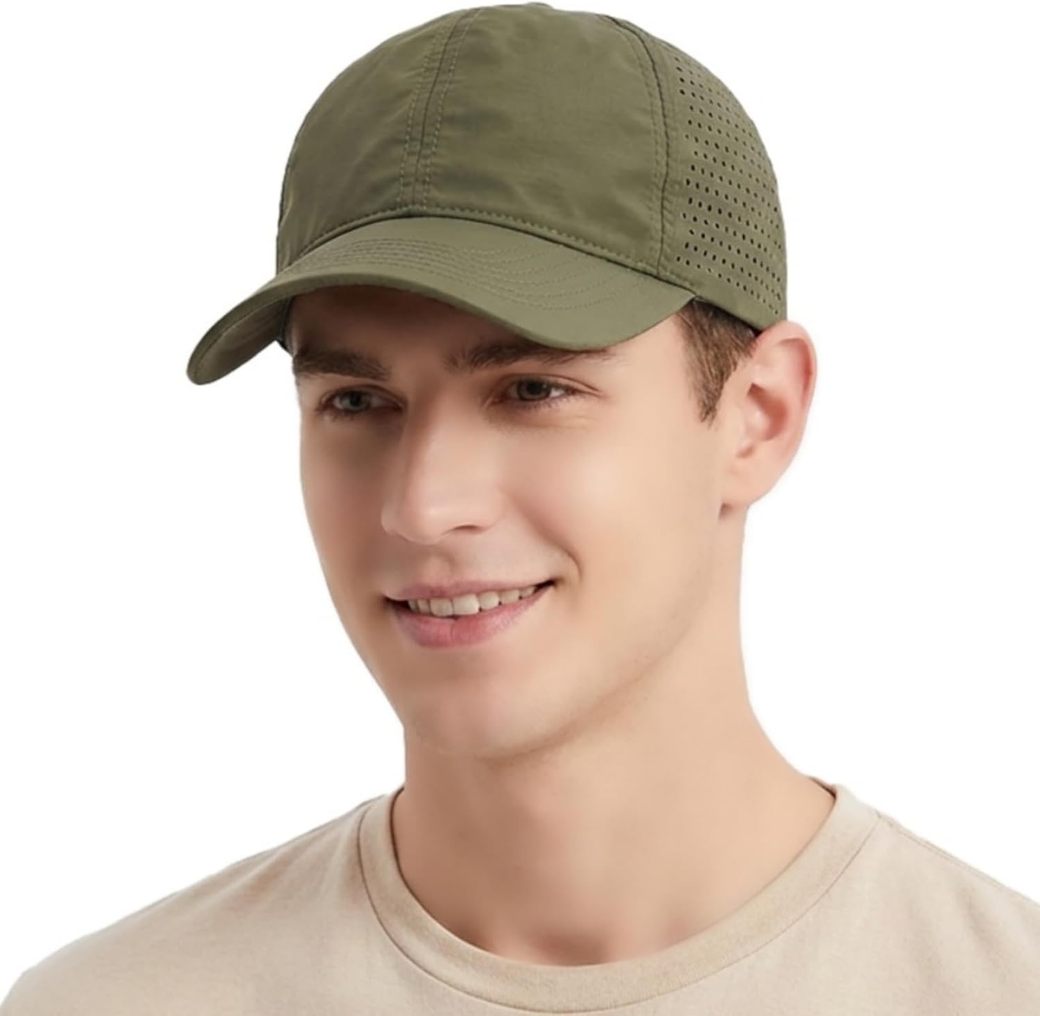 Detalle de HIQIU Baseball Cap Herren/Sommer Mesh – atmungsaktive, schnell trocknende Sport-Outdoor-Cap mit verstellbarem Band