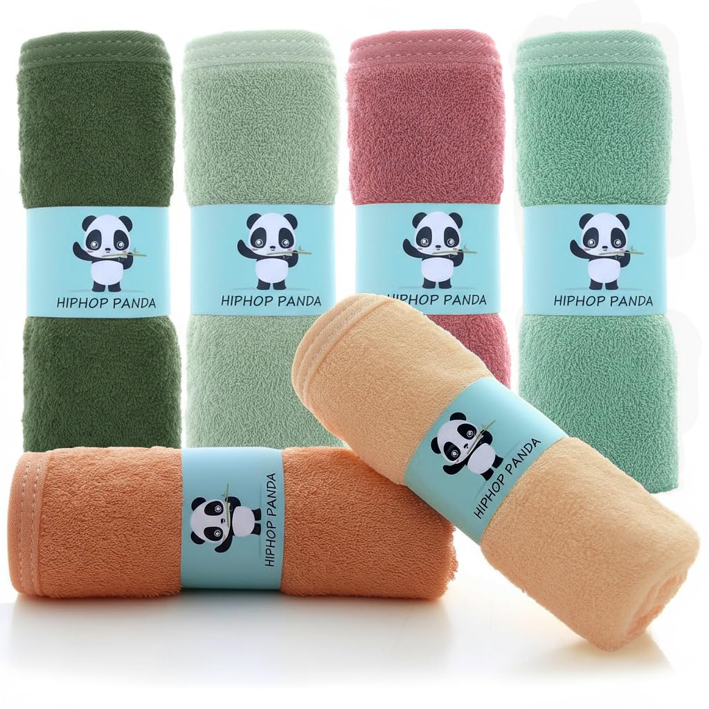 Detalle de HIPHOP PANDA Baby Washcloths, 6-Pack