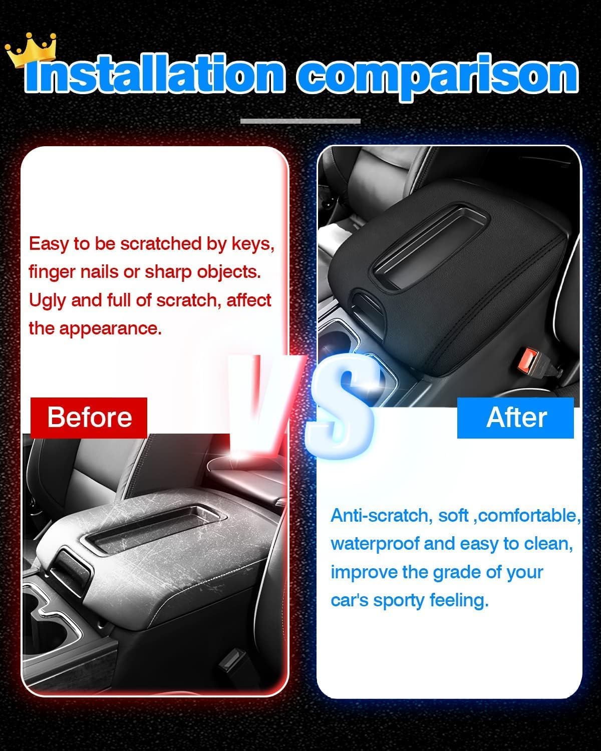 Thumbnail 5 de Autorder Center Console Cover for 2014-2018 Chevy Silverado / GMC Sierra (Bucket Seat Console) – Armrest Protector