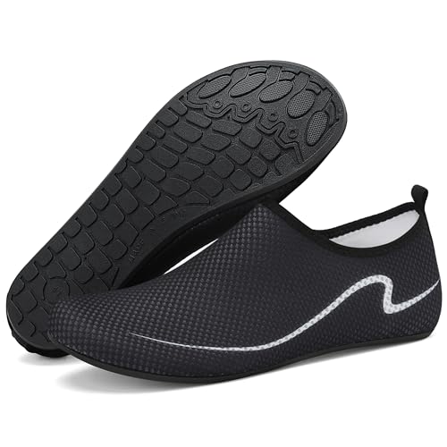 Thumbnail 6 de gitzing Water Shoes for Women & Men – Quick-Dry Barefoot-Feel Aqua Socks (Black, 12.5 UK/47 EU)