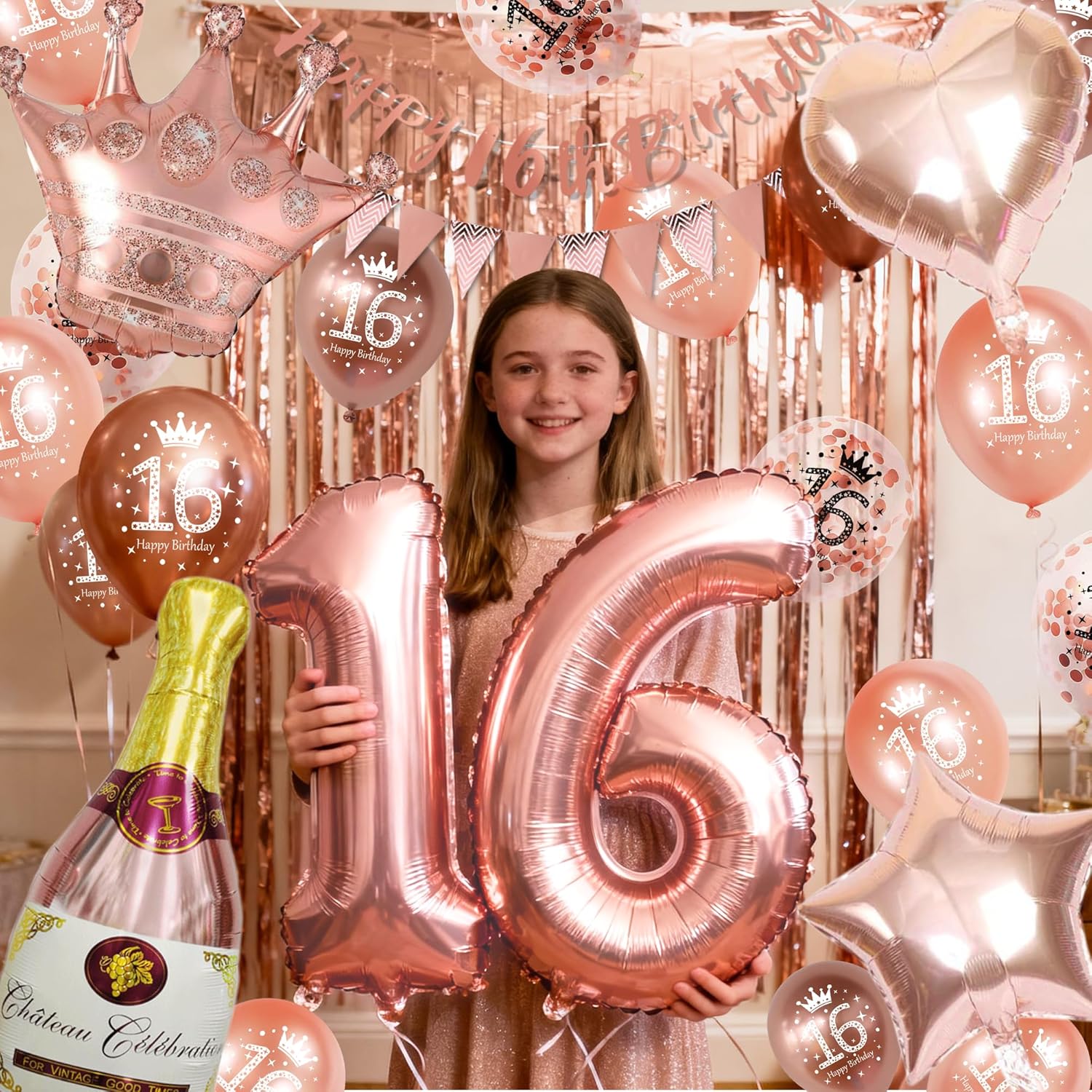 Thumbnail 1 de VICTERR Sweet 16 balloon set 16
