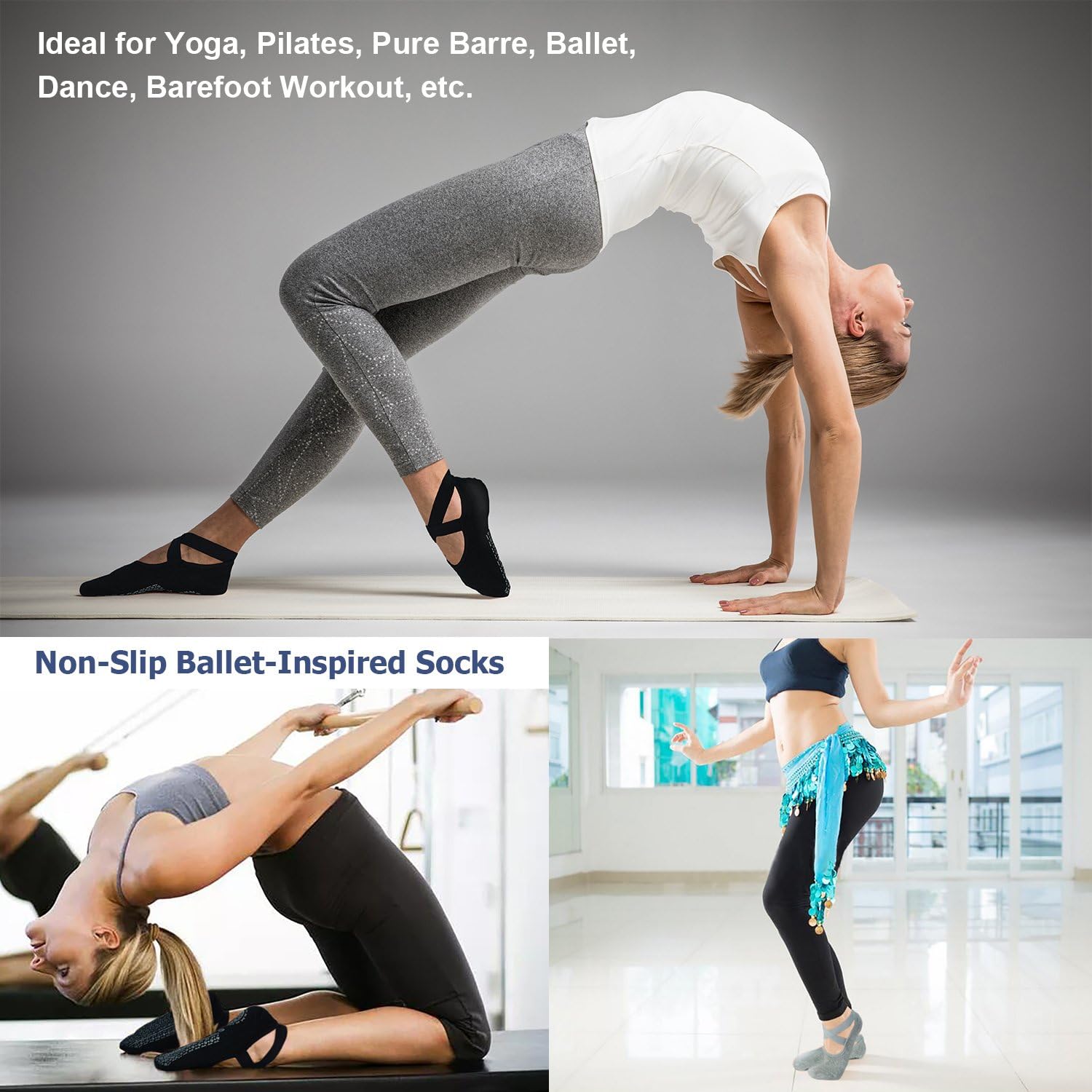 Thumbnail 2 de Ozaiic Pilates Socks Non Slip Grip