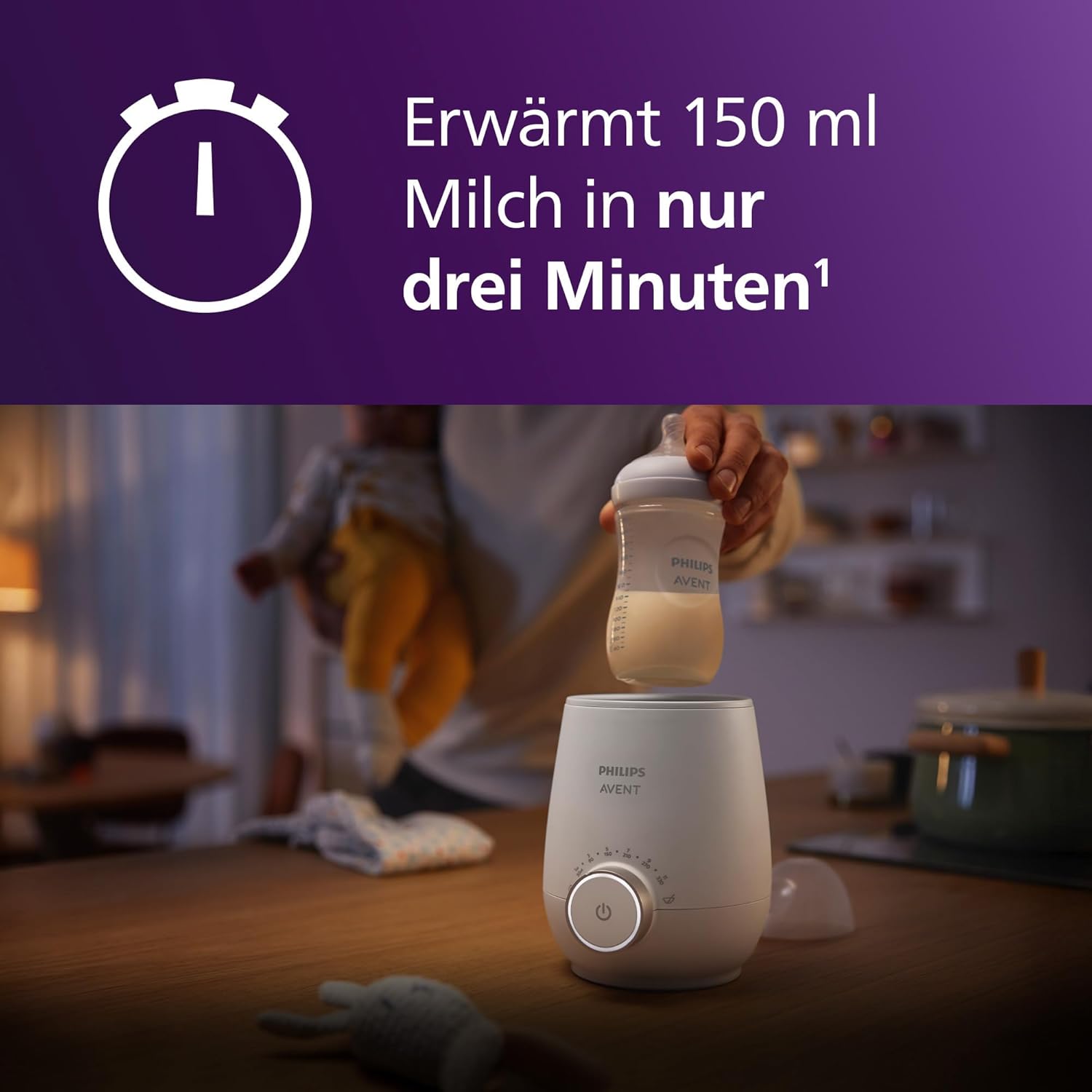 Thumbnail 1 de Philips Avent SCF358/00 Schneller Premium-Fläschchenwärmer mit intelligenter Temperaturregelung