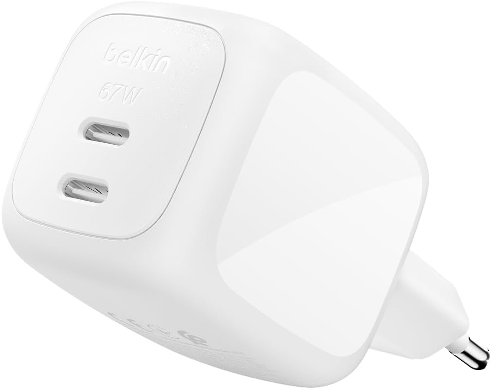 Detalle de Belkin SmartProtect 67W cargador USB‑C 2 puertos