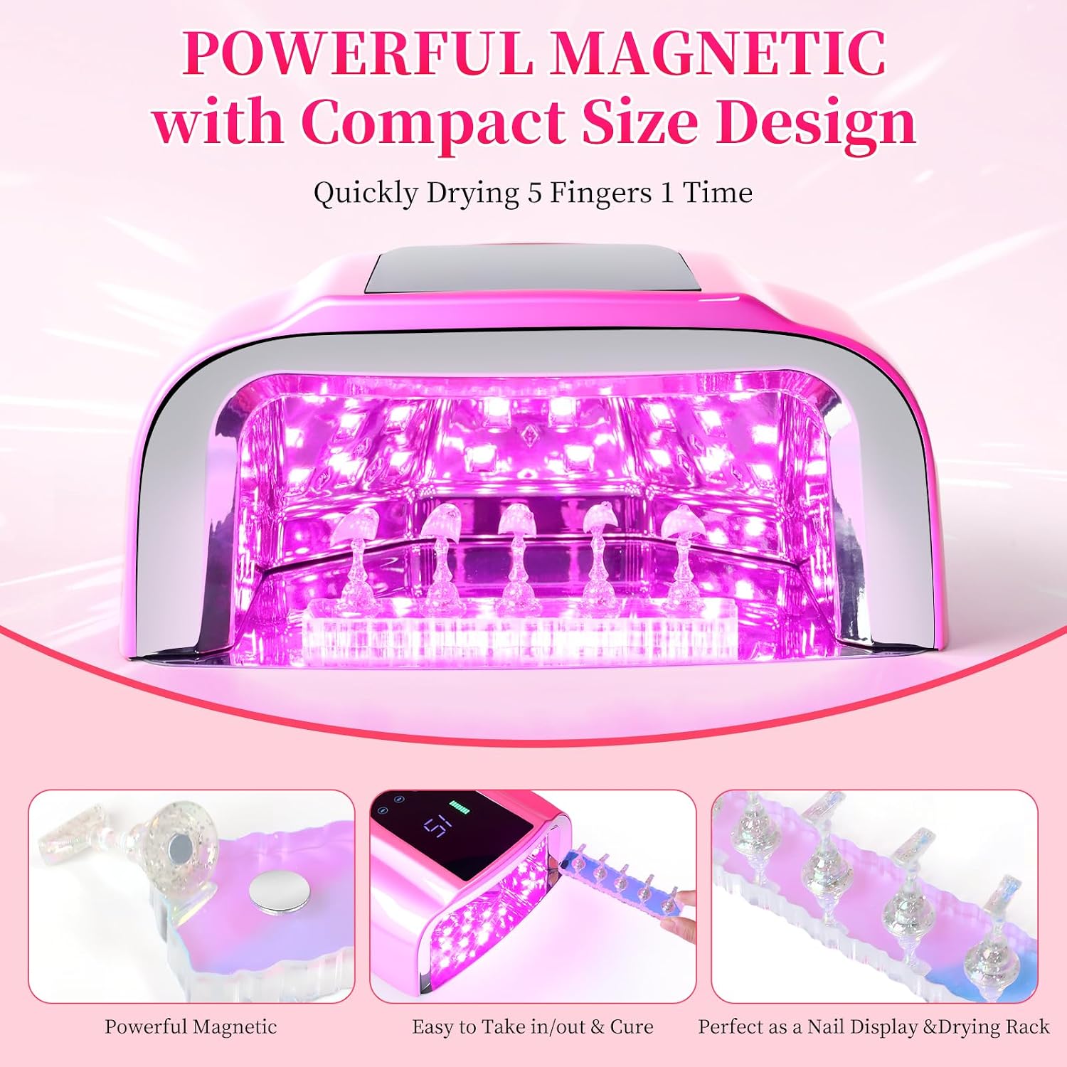 Detalle 2 de ANGNYA 2 Set Nail Stand – Aurora Nail Holder for Painting and Display (Flower 2)