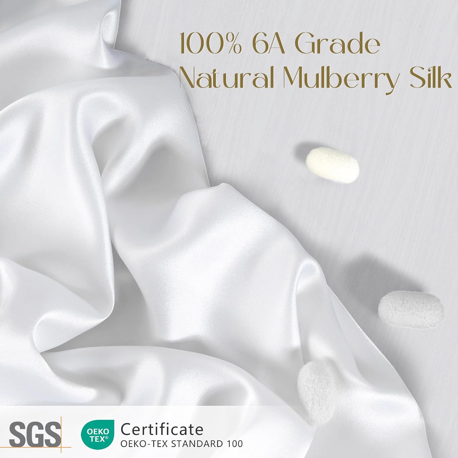 Detalle 2 de ZIMASILK 19 Momme Mulberry Silk Pillowcase 50x75 cm