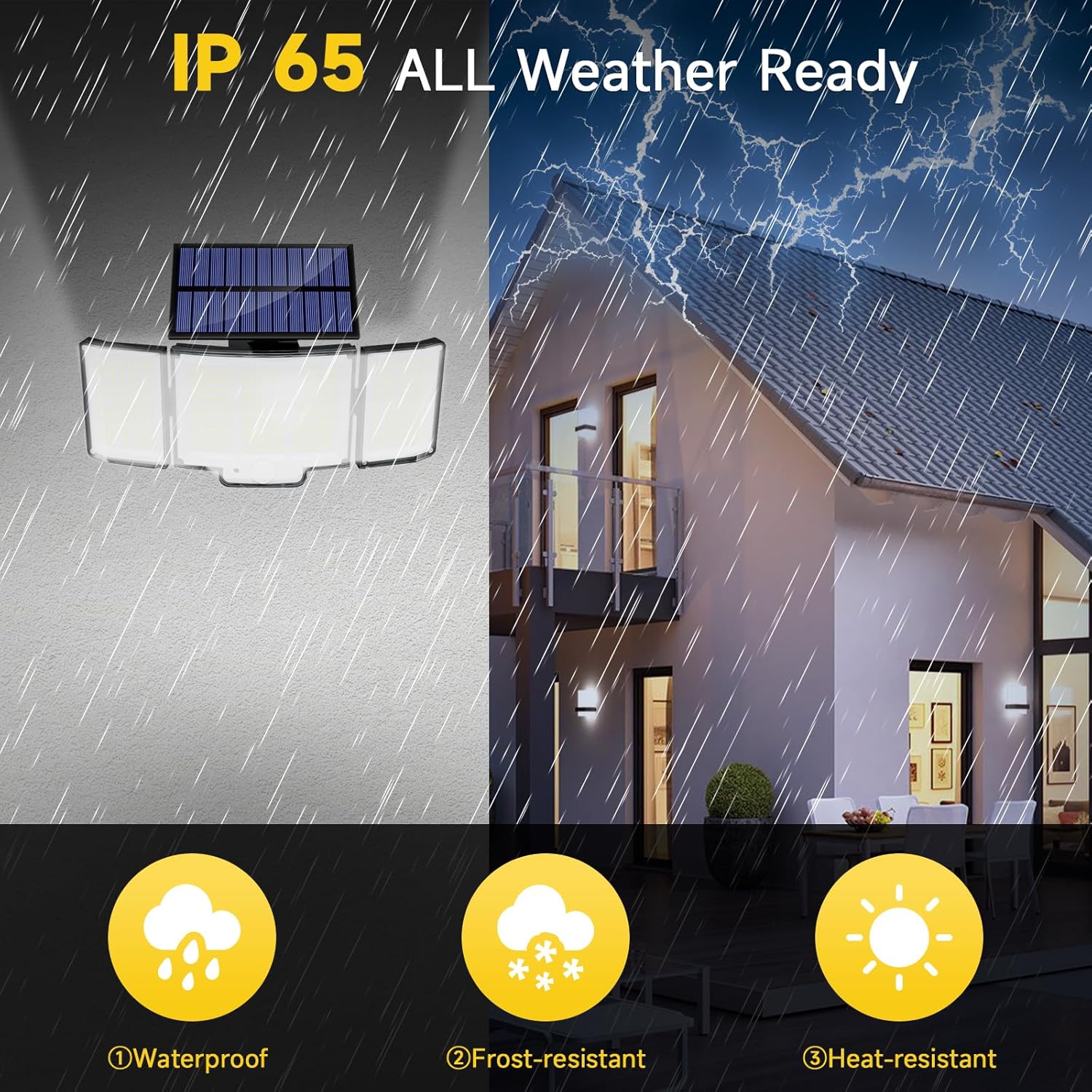 Thumbnail 4 de Solar Motion Sensor Security Light 348LED 2000LM