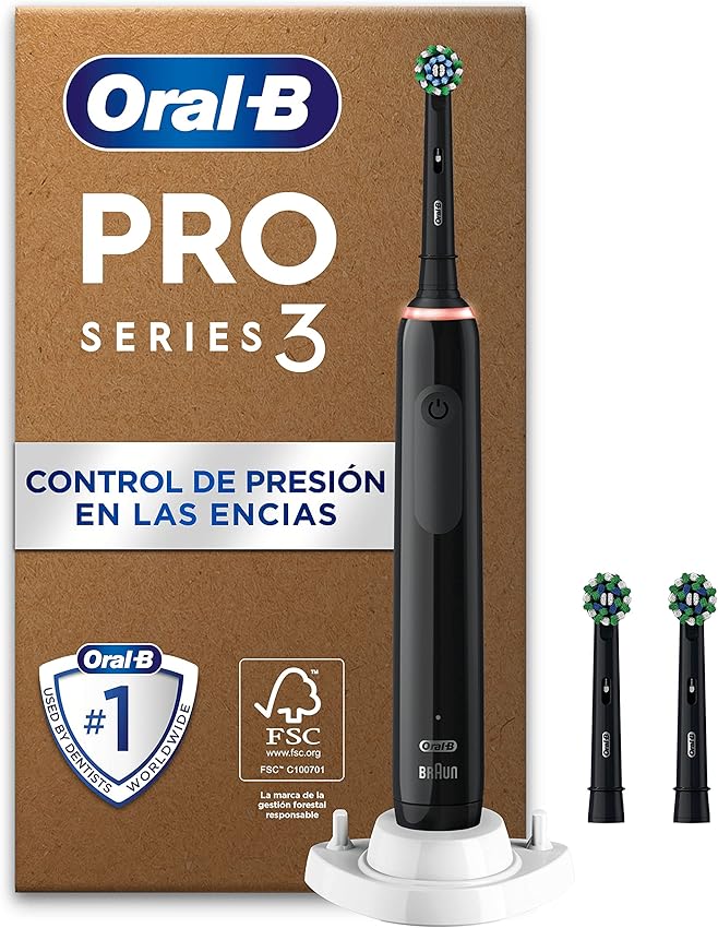 Oral-B Pro 3 3000 Cepillo Eléctrico Recargable con 3 Cabezales 🪥